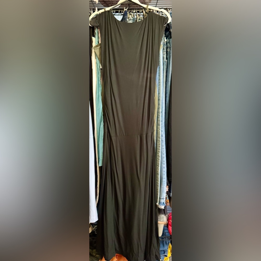 OGL black ruched dress M NWT New